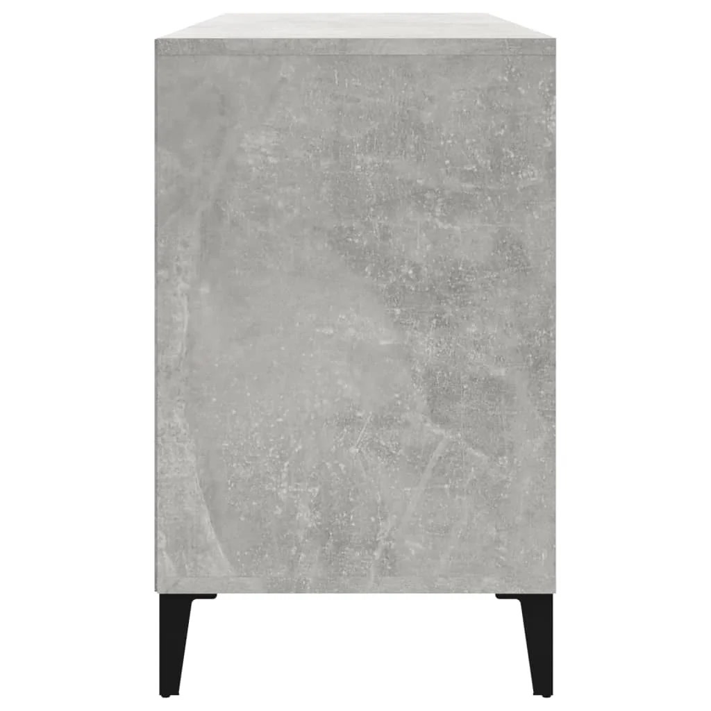 Botník betónovo sivý 102x36x60 cm spracované drevo