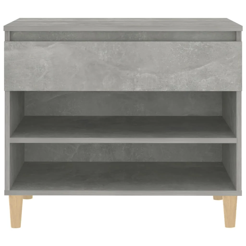 Botník betónovo sivý 70x36x60 cm spracované drevo