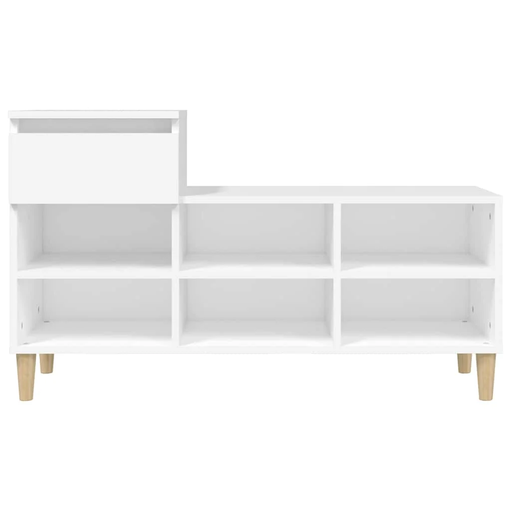 Botník biely 102x36x60 cm spracované drevo