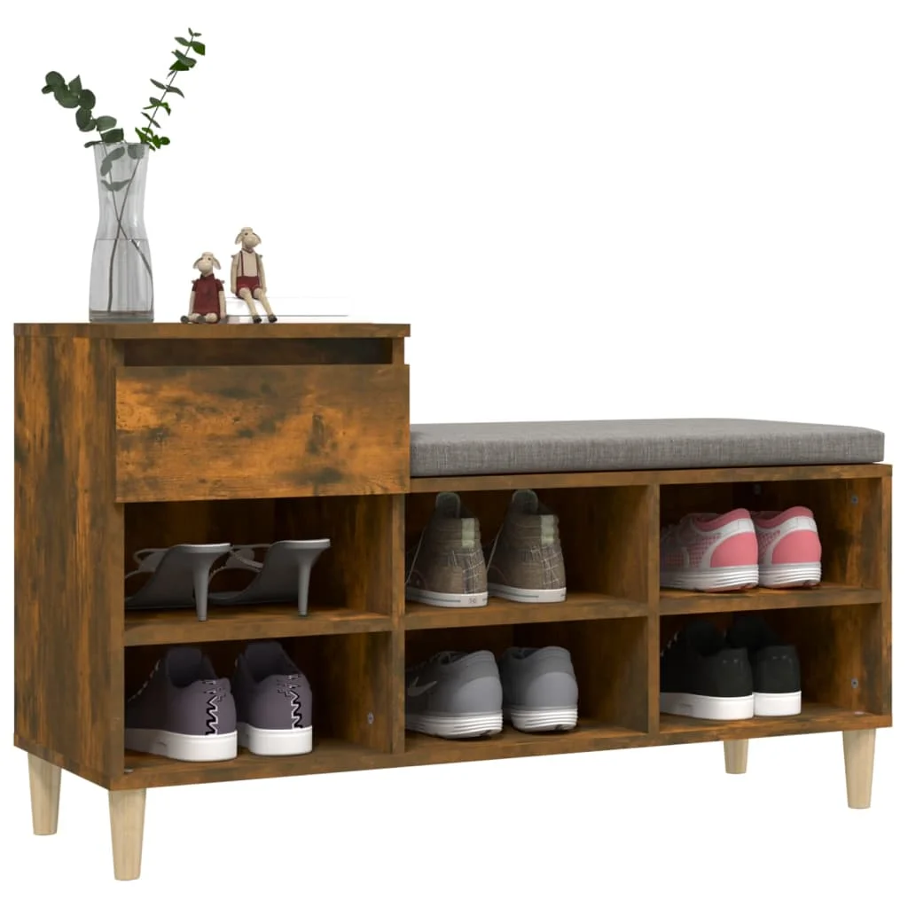 Botník dymový dub 102x36x60 cm spracované drevo