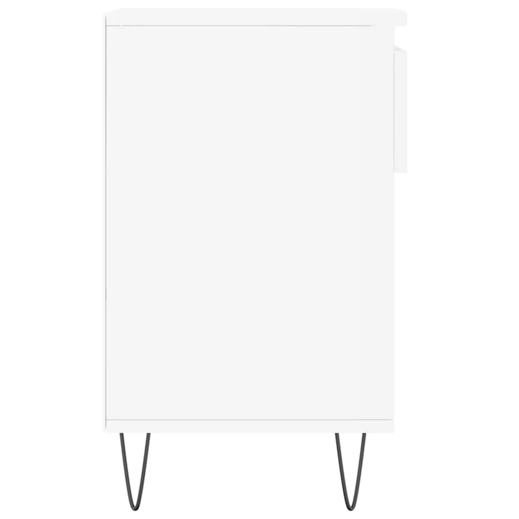 Botník lesklý biely 102x36x60 cm spracované drevo