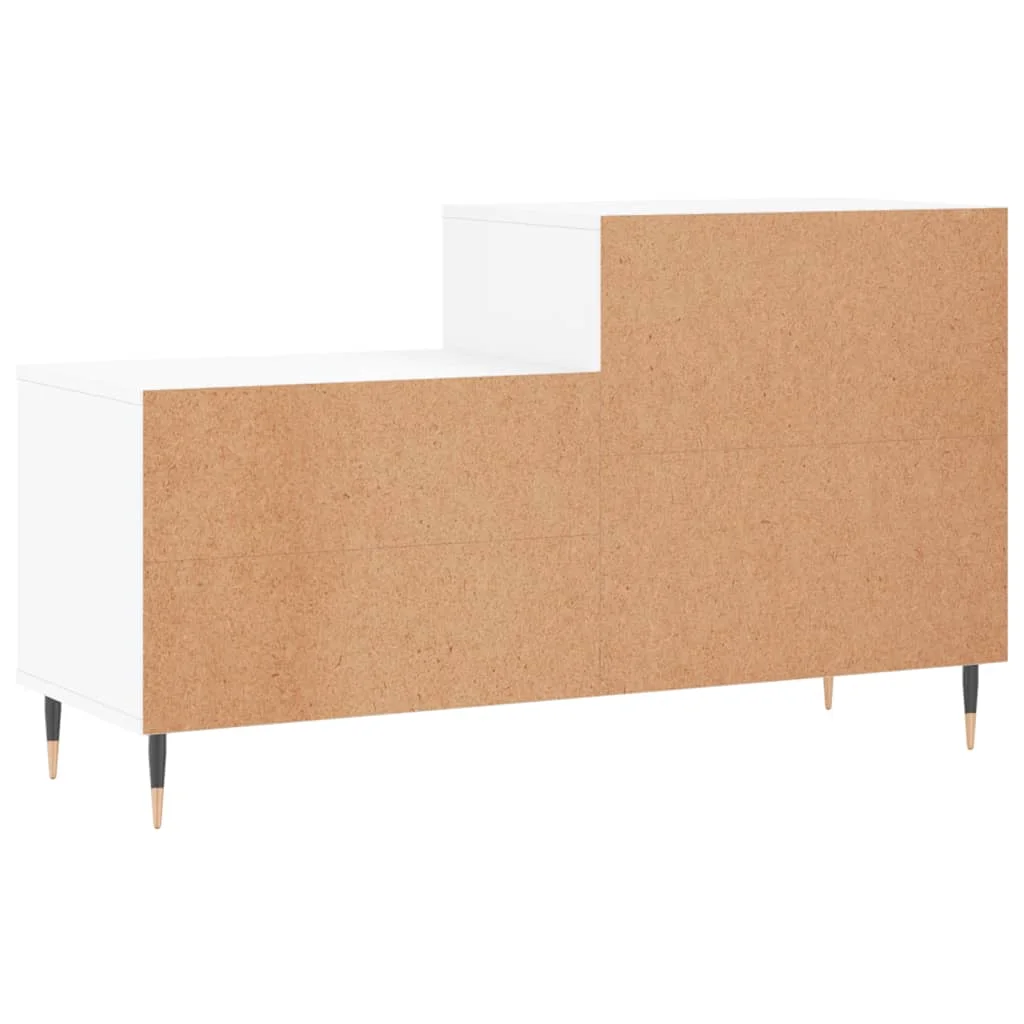 Botník lesklý biely 102x36x60 cm spracované drevo