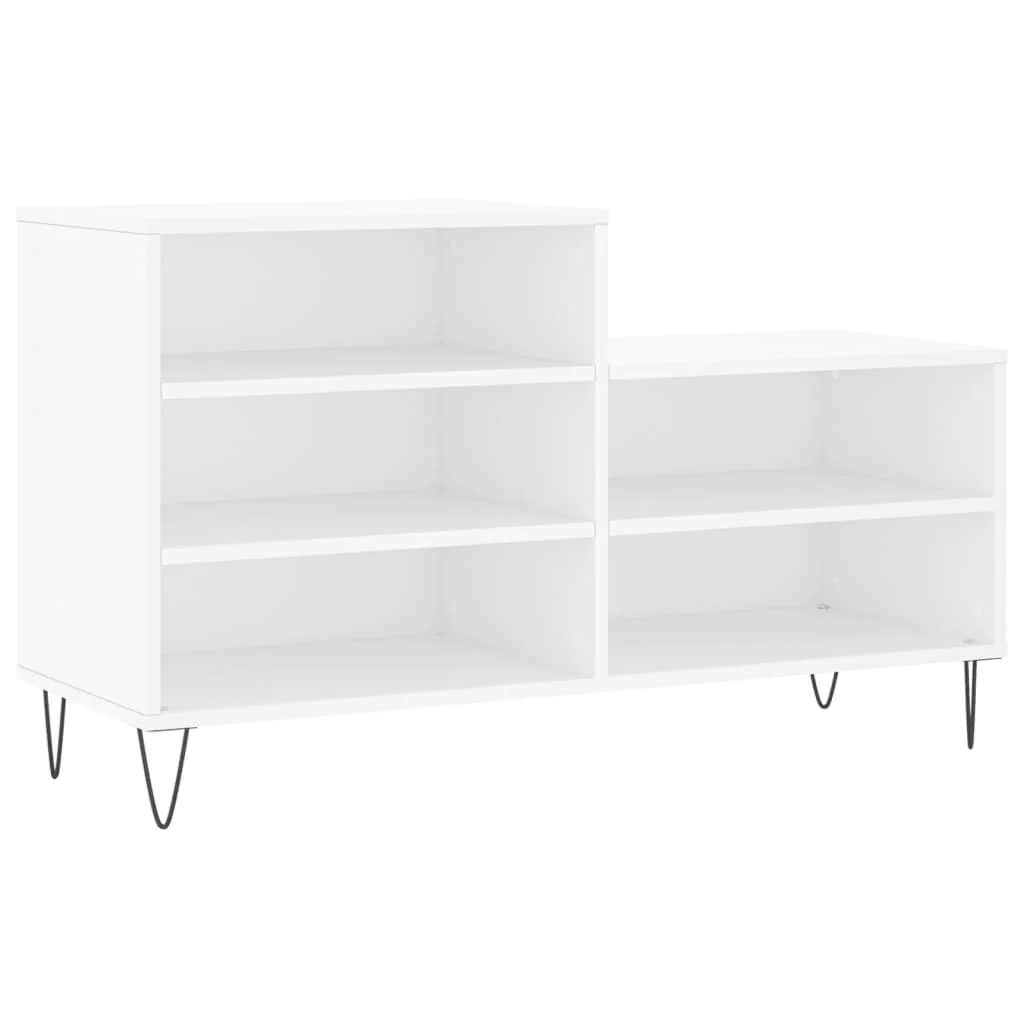 Botník biely 102x36x60 cm spracované drevo
