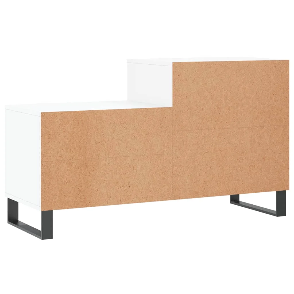 Botník lesklý biely 102x36x60 cm spracované drevo