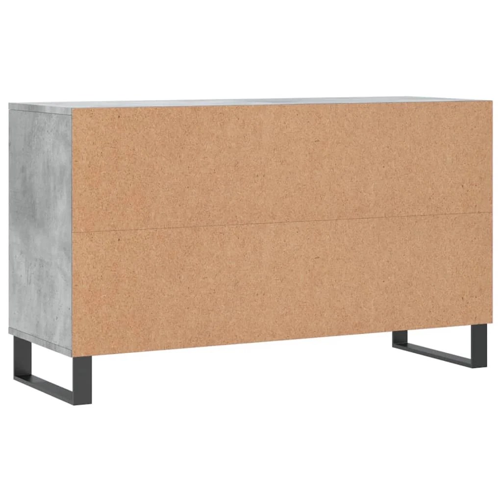 Botník betónovo sivý 102x36x60 cm spracované drevo
