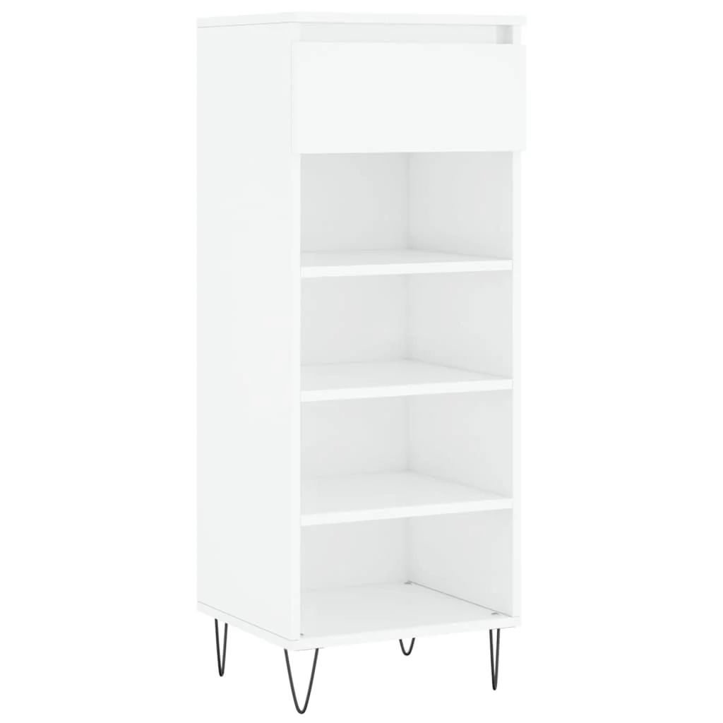 Botník lesklý biely 40x36x105 cm spracované drevo