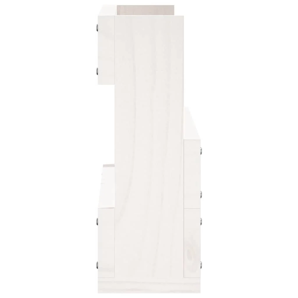 Nástenné stojany na topánky 2 ks biele 59x9x23 cm borovica