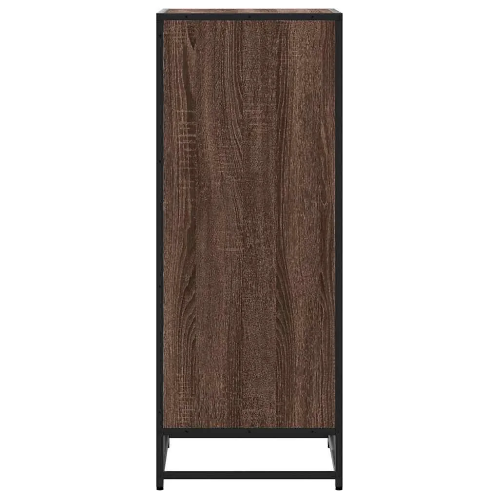 Regál na topánky hnedý dub 48x38x97,5 cm spracované drevo