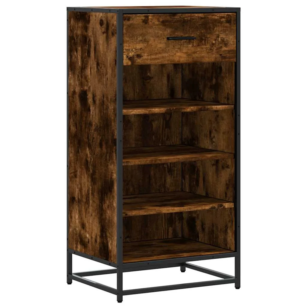 Regál na topánky dymový dub 48x38x97,5 cm spracované drevo