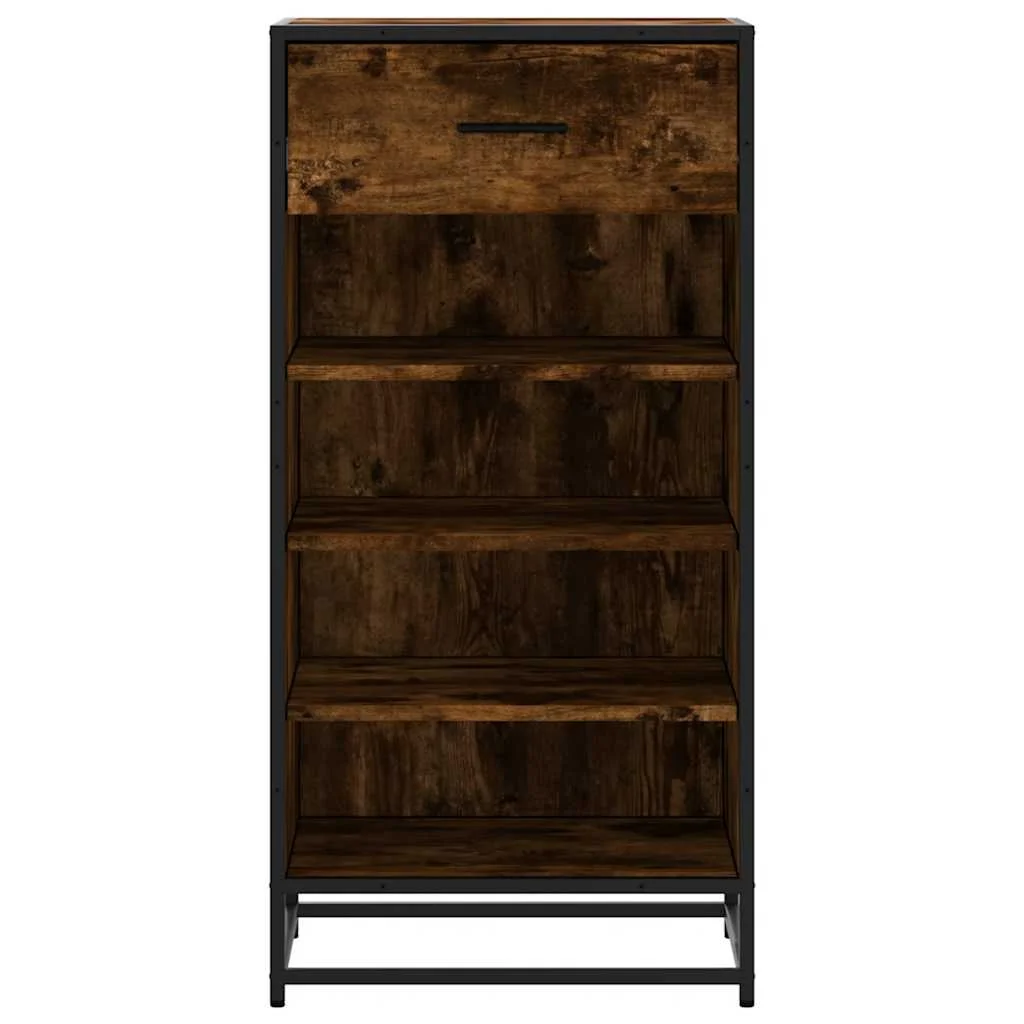 Regál na topánky dymový dub 48x38x97,5 cm spracované drevo
