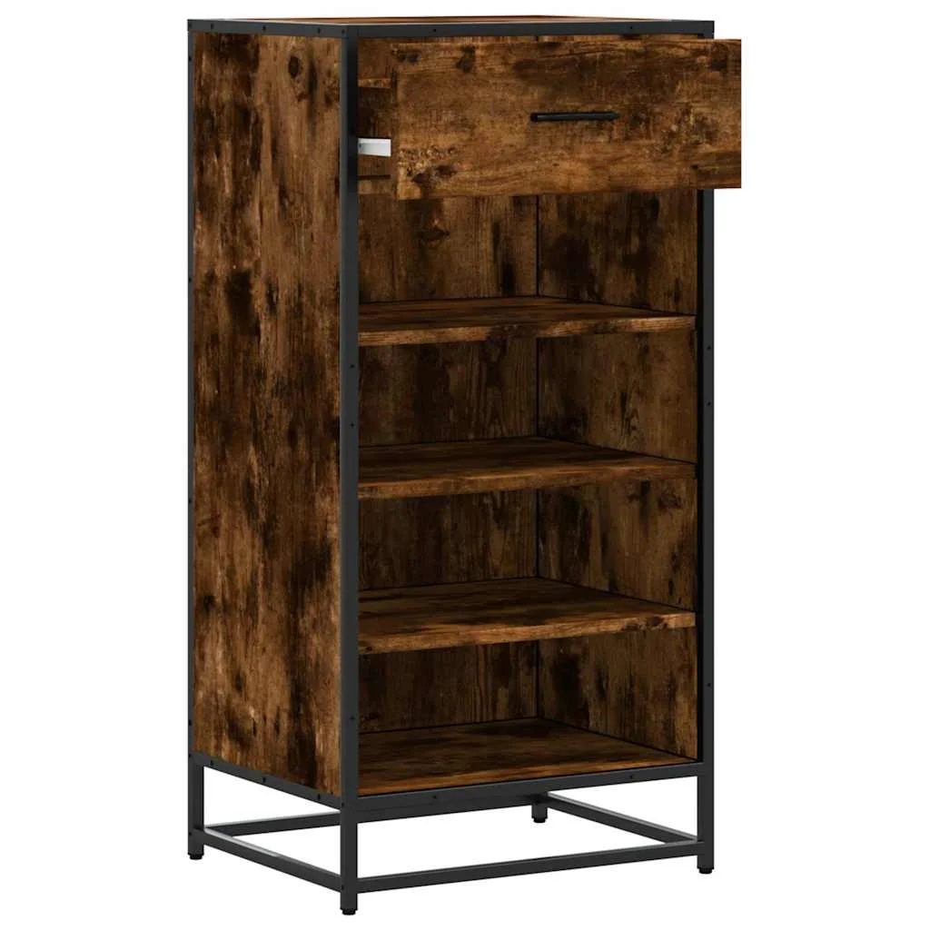 Regál na topánky dymový dub 48x38x97,5 cm spracované drevo