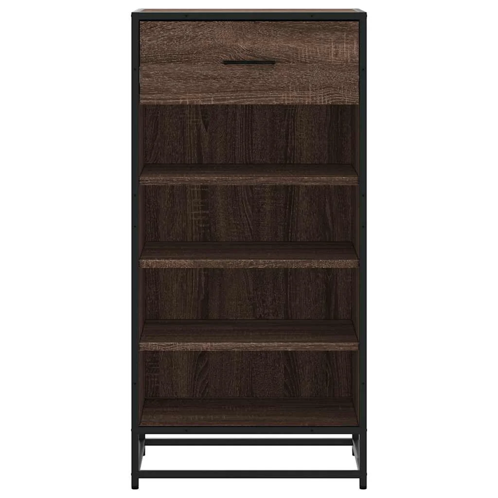 Regál na topánky hnedý dub 48x38x97,5 cm spracované drevo