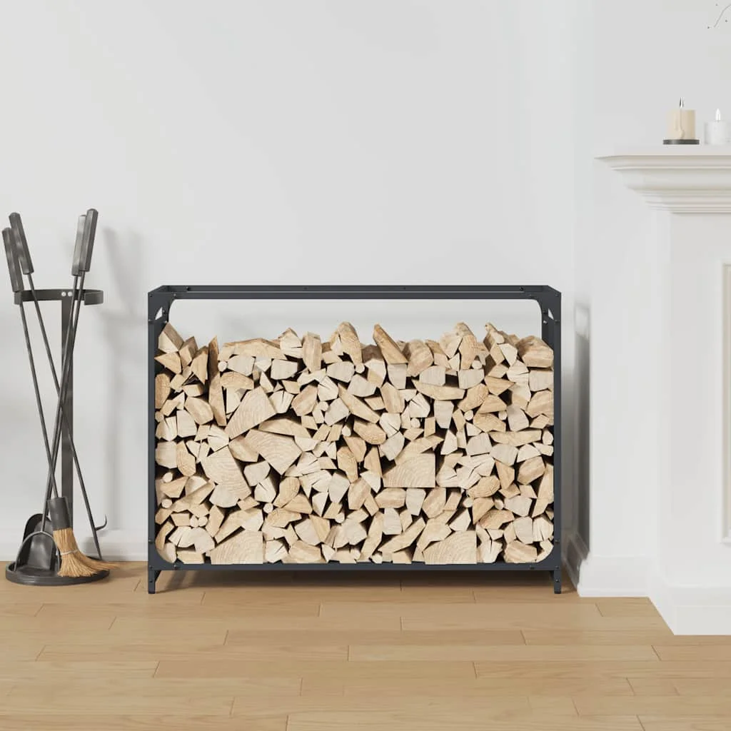 Regál na krbové drevo, 90x28x65 cm, za studena lisovaná oceľ