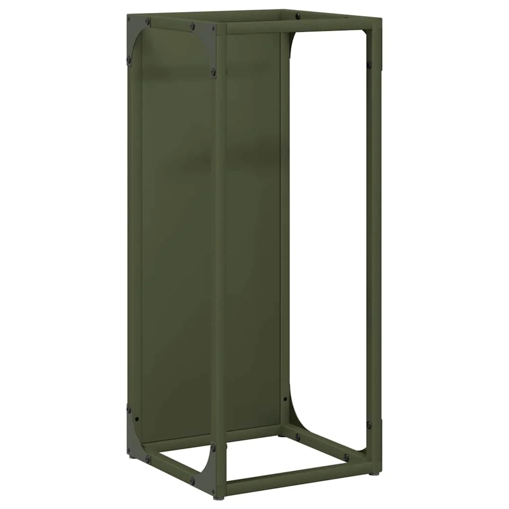 Stojan na palivové drevo Olive Green Oceľ valcovaná za studena