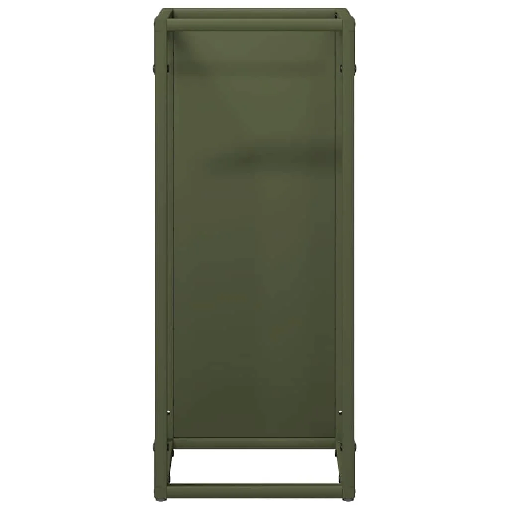 Stojan na palivové drevo Olive Green Oceľ valcovaná za studena