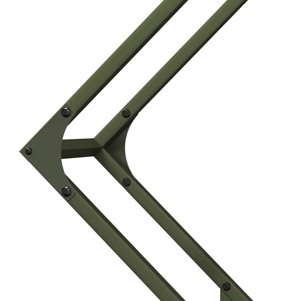 Stojan na palivové drevo olivovo zelená 80x25x80 cm
