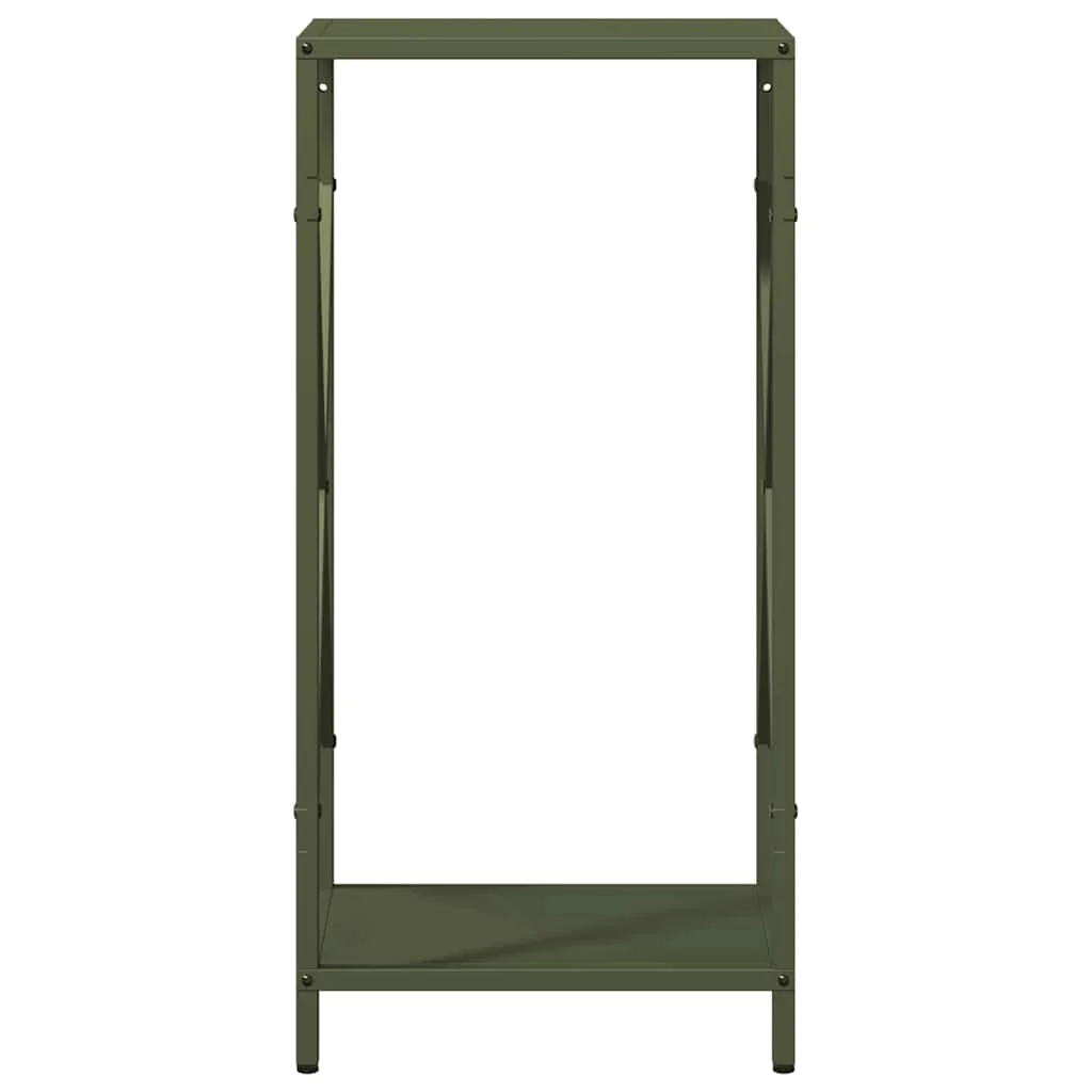 Stojan na palivové drevo Olive Green Oceľ valcovaná za studena