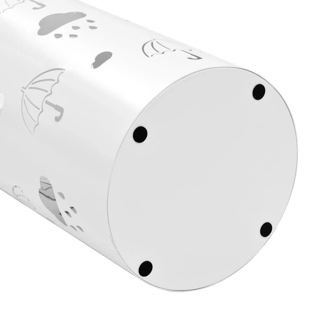 Oceľový stojan na dáždniky, biely 