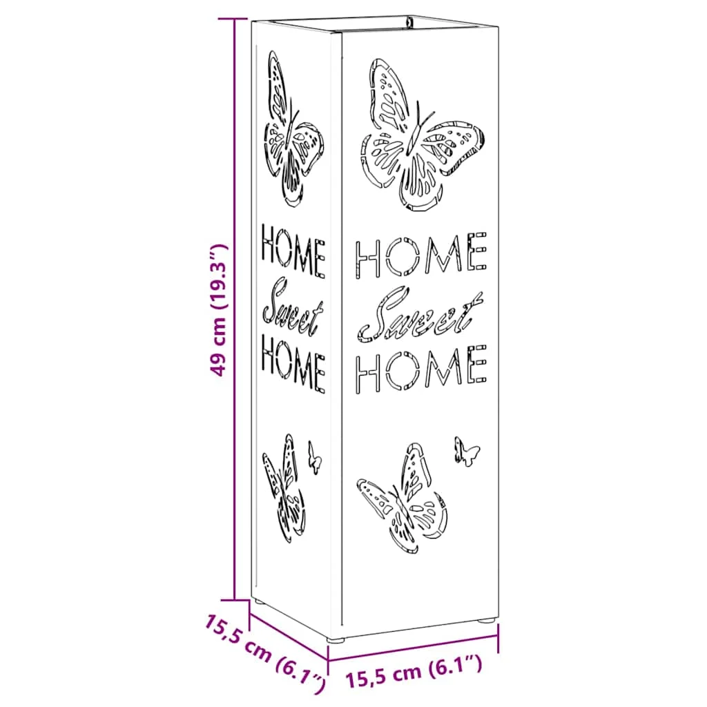 Stojan na slnečník Horčicová 15,5 x 15,5 x 49 cm Kov