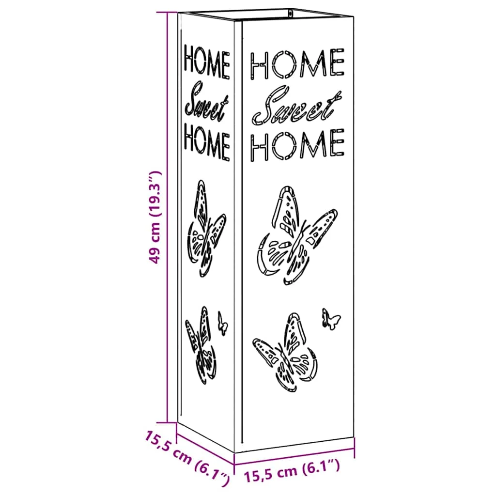 Stojan na slnečník Horčicová 15,5 x 15,5 x 49 cm Kov