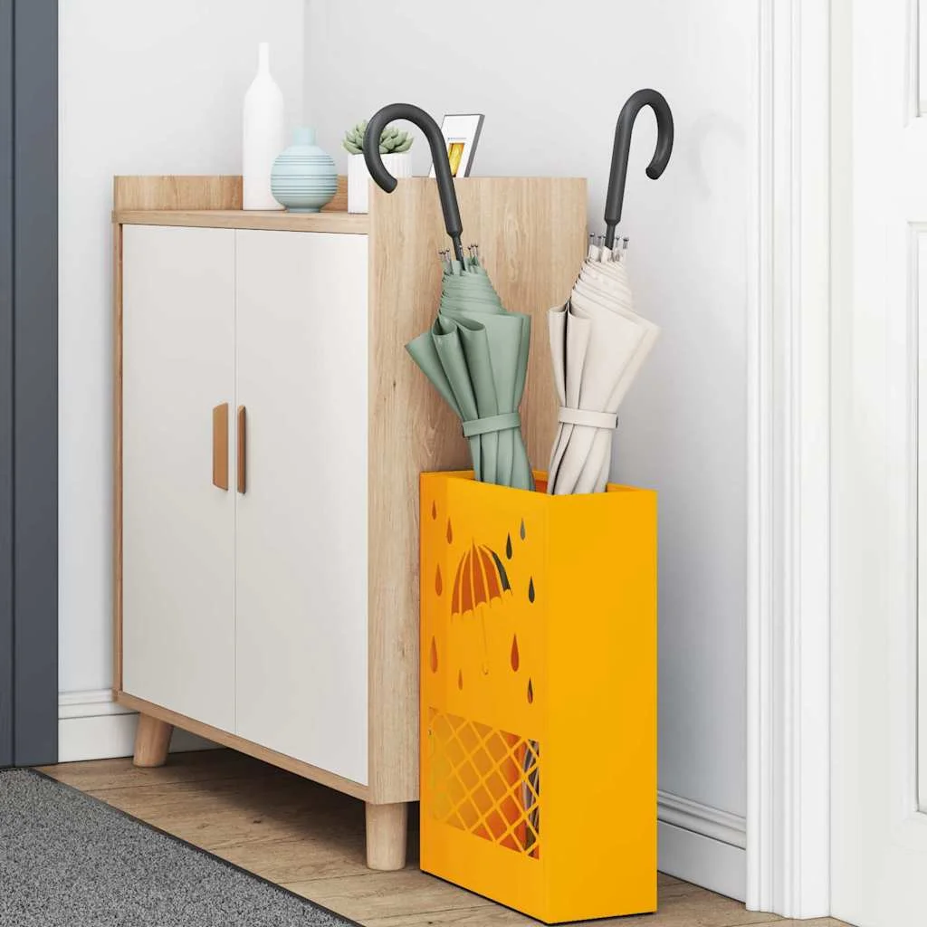 Stojan na slnečník horčicovo žltá 28 x 12 x 41 cm Oceľ