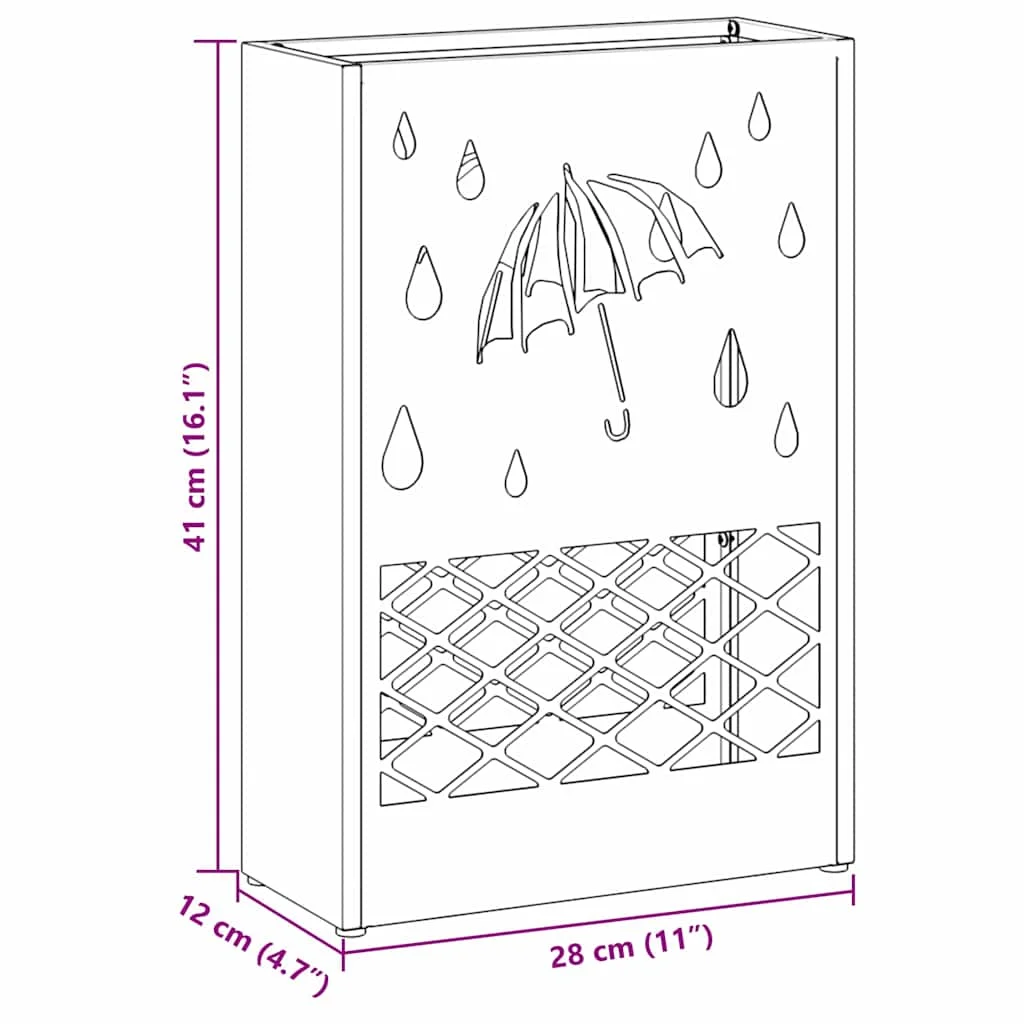 Stojan na slnečník horčicovo žltá 28 x 12 x 41 cm Oceľ