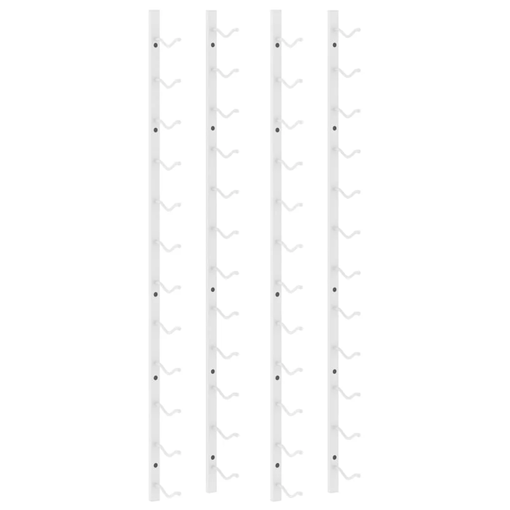 Nástenný stojan na víno na 12 fliaš 2 ks biely železný