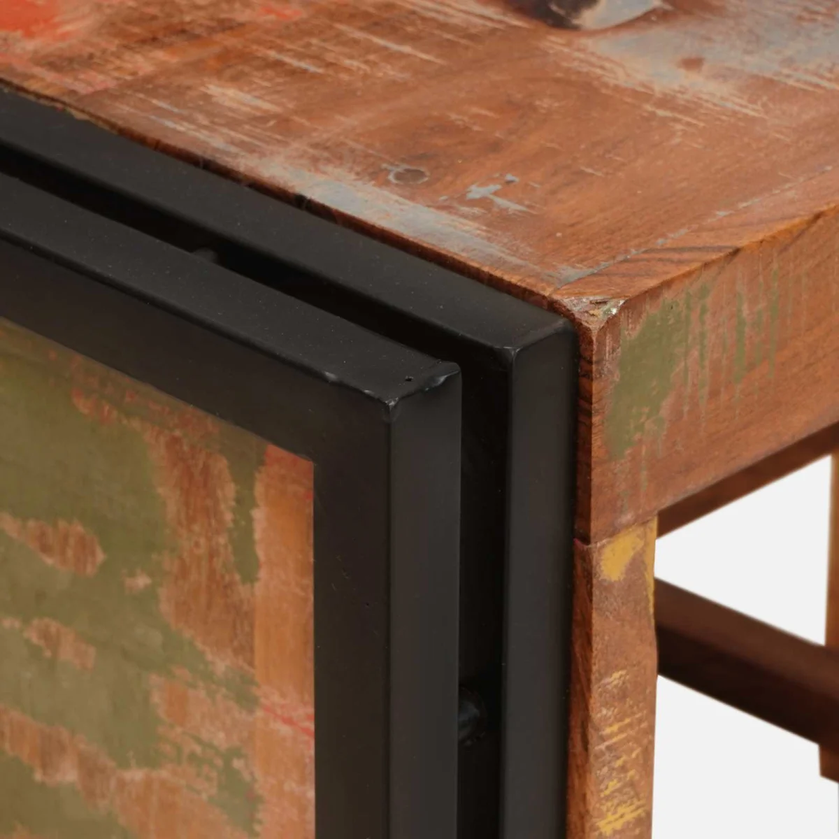 Regál na víno Hnedá 100 x 45 x 33 cm Masívne recyklované drevo