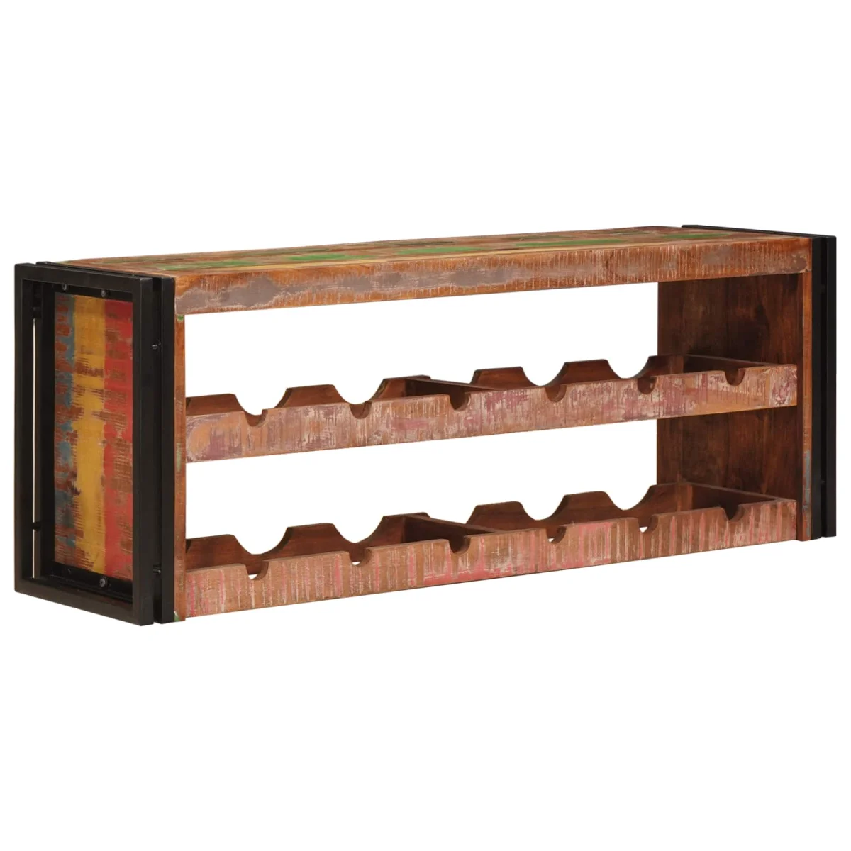 Regál na víno Hnedá 100 x 45 x 33 cm Masívne recyklované drevo