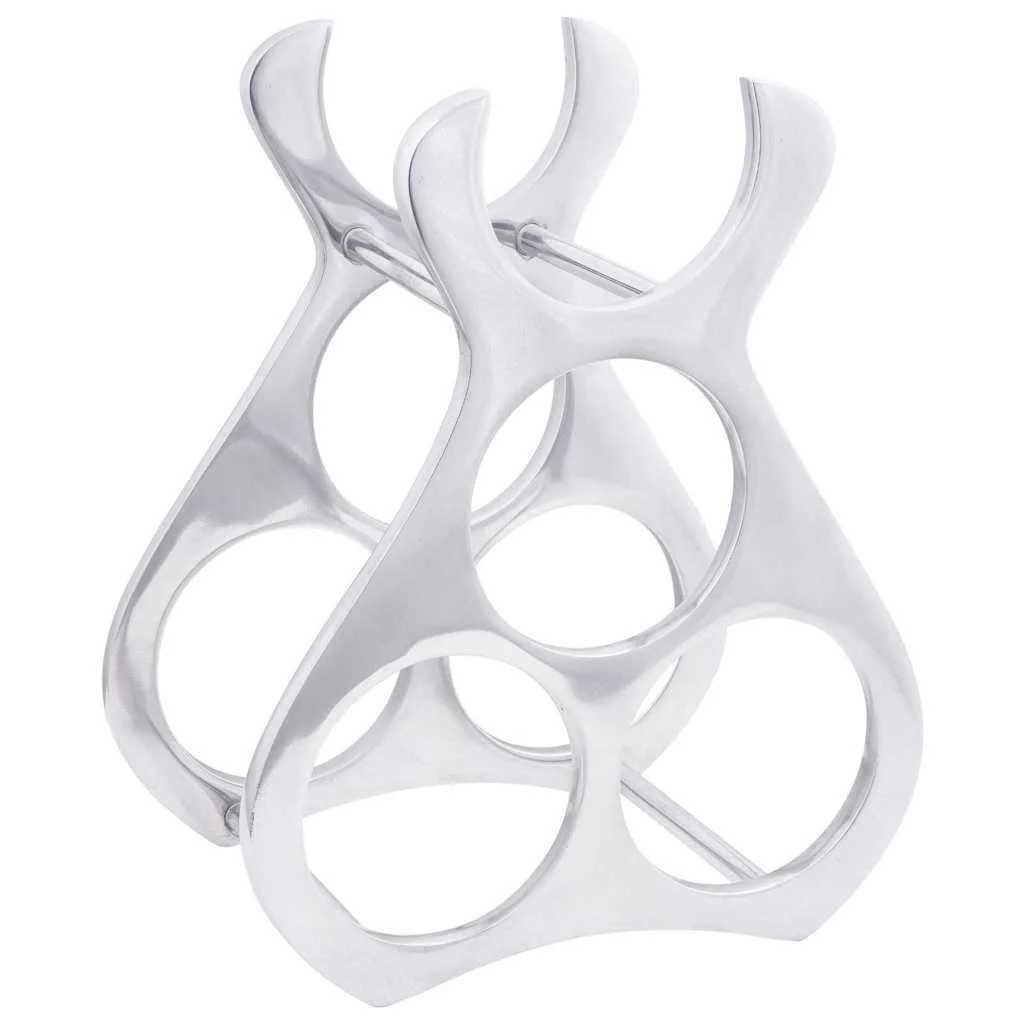 Regál na víno Strieborná 23 x 14 x 28 cm Hliník