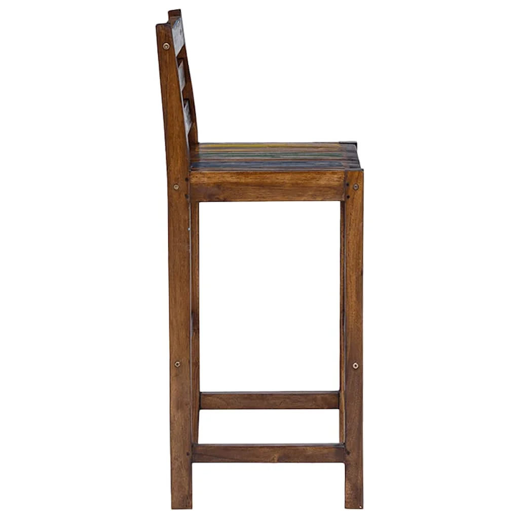 Barové stoličky 2 ks, recyklovaný masív