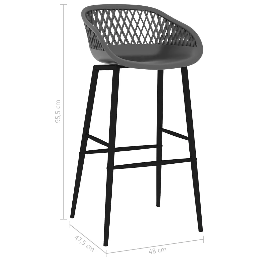  Barové stoličky 2 ks sivé