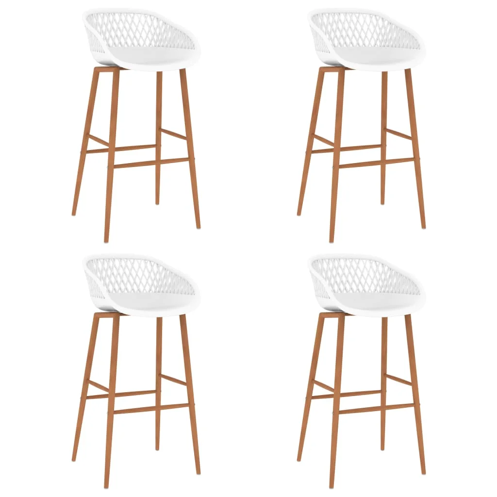 Barové stoličky 4 ks, biele