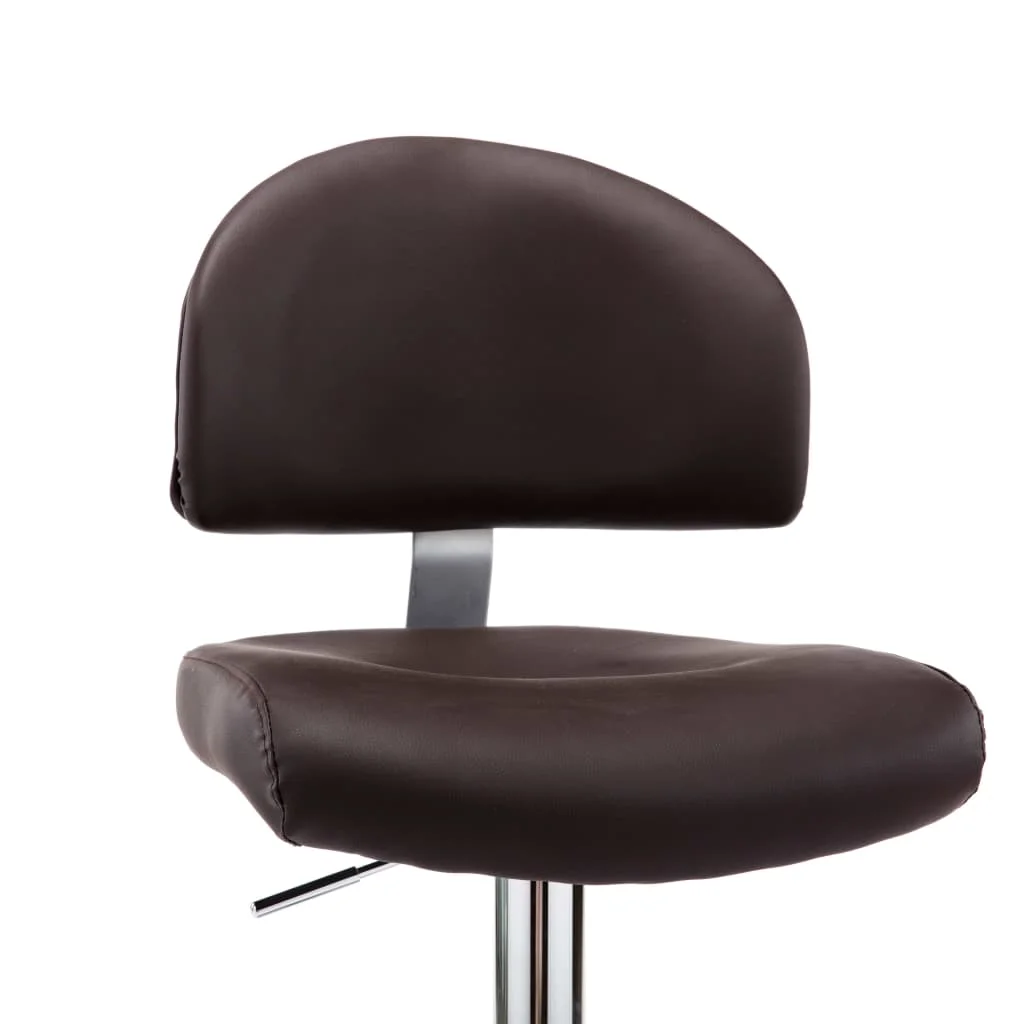 Barové stoličky 2 ks hnedé umelá koža