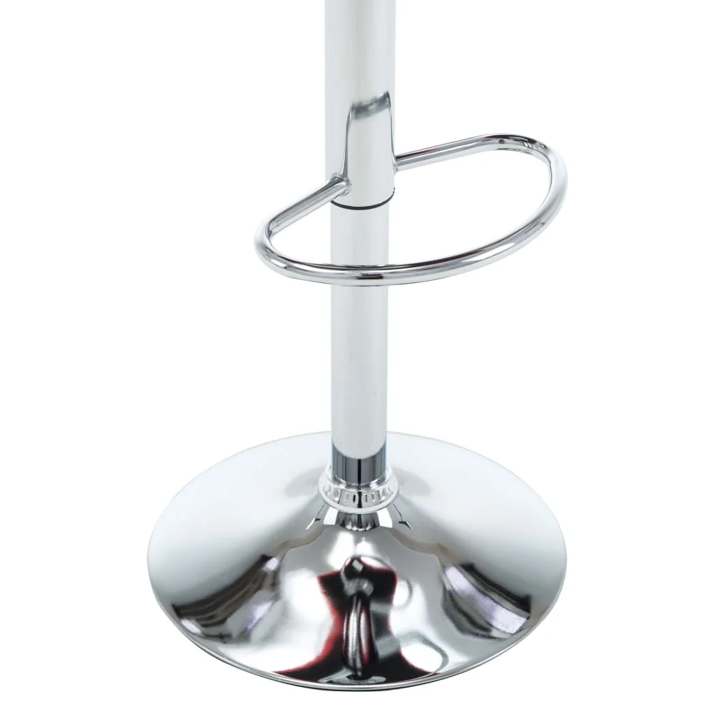 Barové stoličky 2 ks biele umelá koža