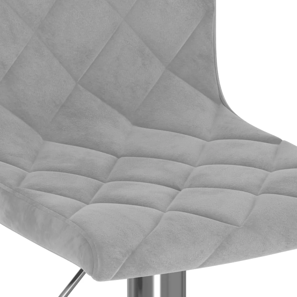  Barové stoličky 2 ks bledosivé zamatové