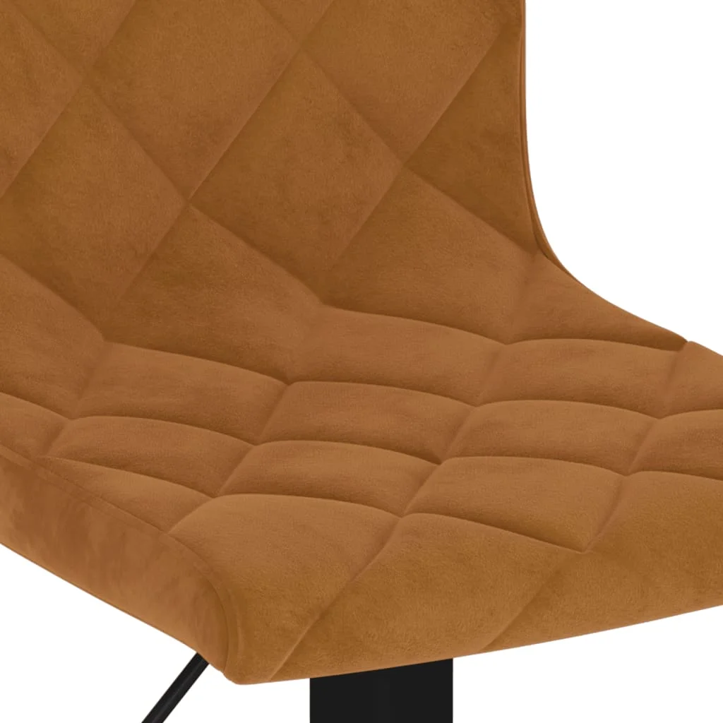 Barové stoličky 2 ks hnedé zamatové