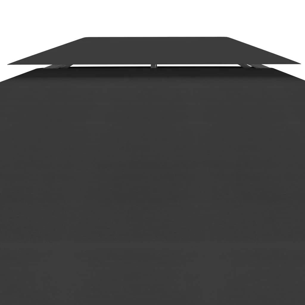 Dvojitá strieška na altánok 310 g/m², 4x3 m, čierna