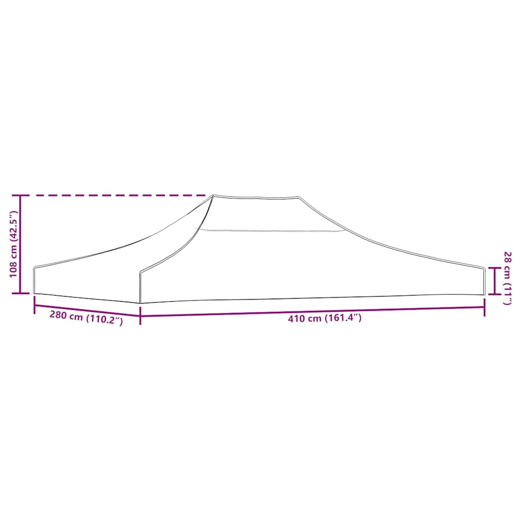 Strecha na párty stan 4x3 m, oranžová 270 g/m²