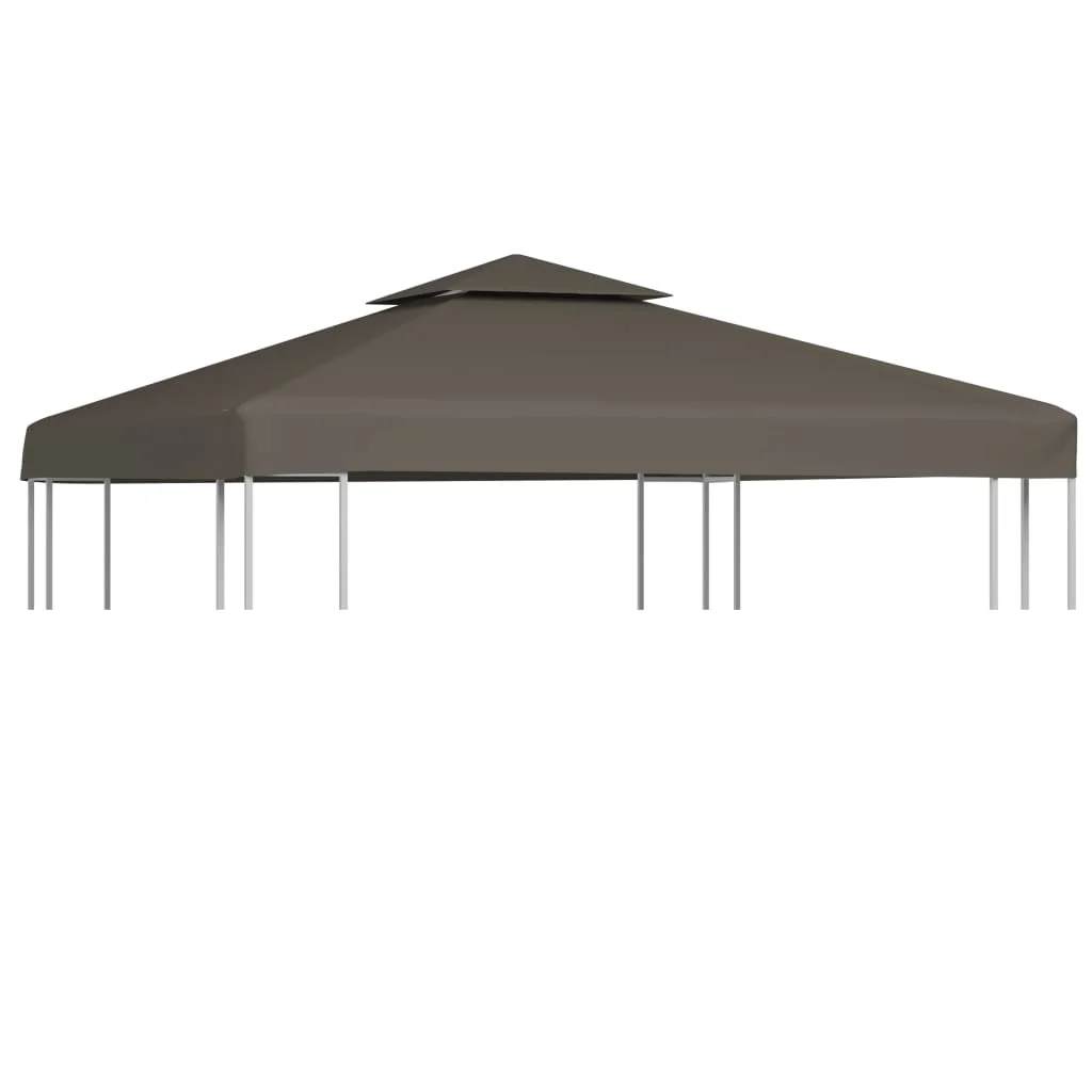 Dvojitá strieška na altánok 310 g/m², 3x3 m, sivohnedá