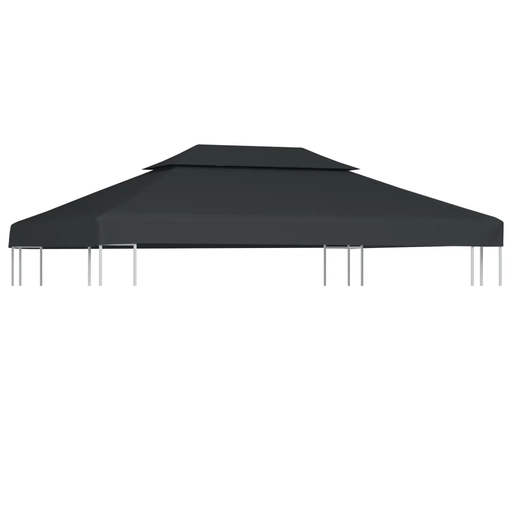 Dvojitá strieška na altánok 310 g/m², 4x3 m, antracitová
