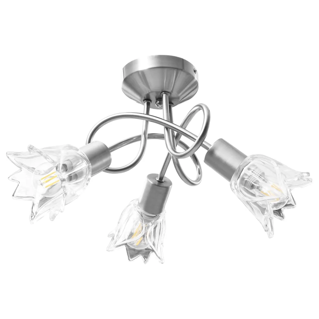 Stropná lampa+sklenené tienidlá na 3 žiarovky E14, tulipán