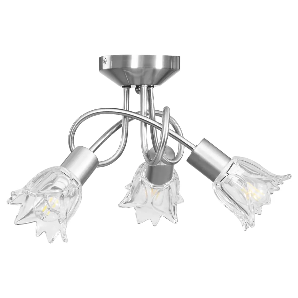 Stropná lampa+sklenené tienidlá na 3 žiarovky E14, tulipán