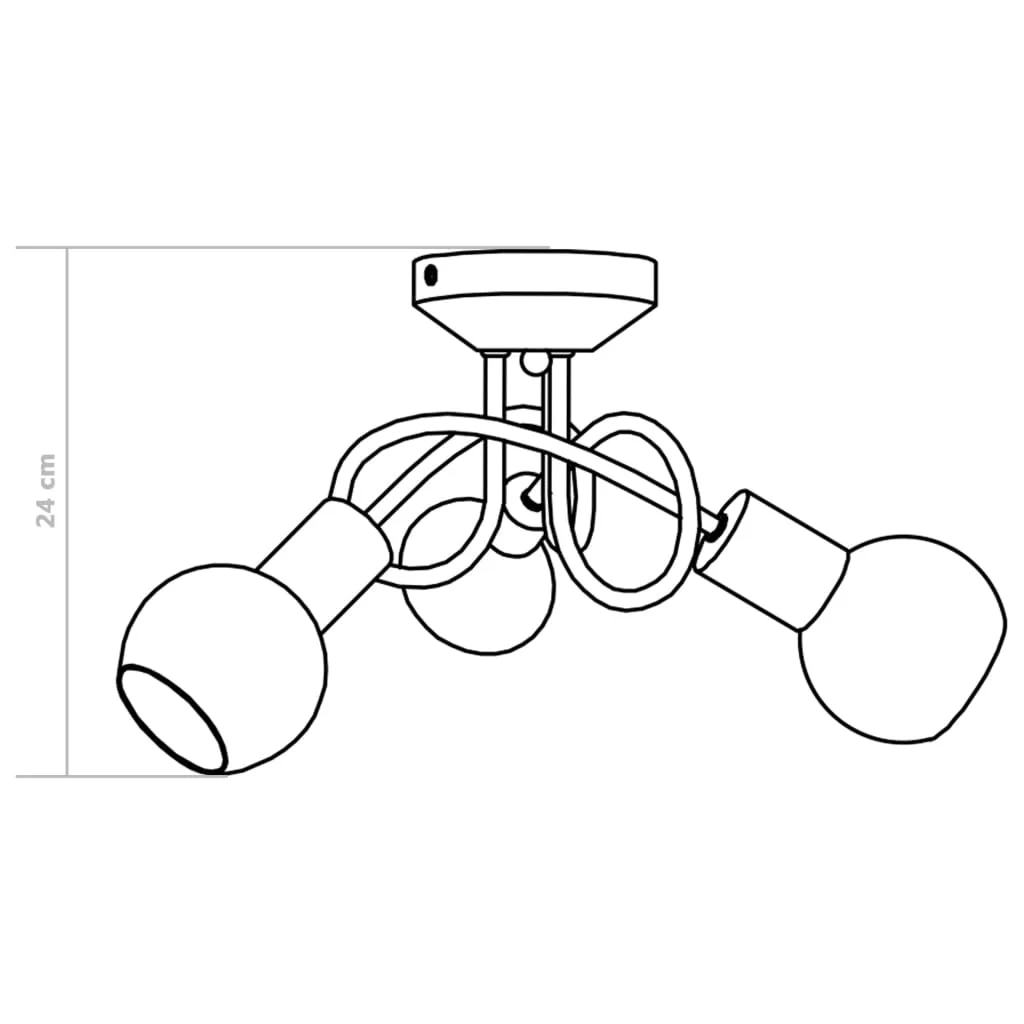 Stropná lampa+keramické tienidlá na 3 žiarovky E14, biela guľa