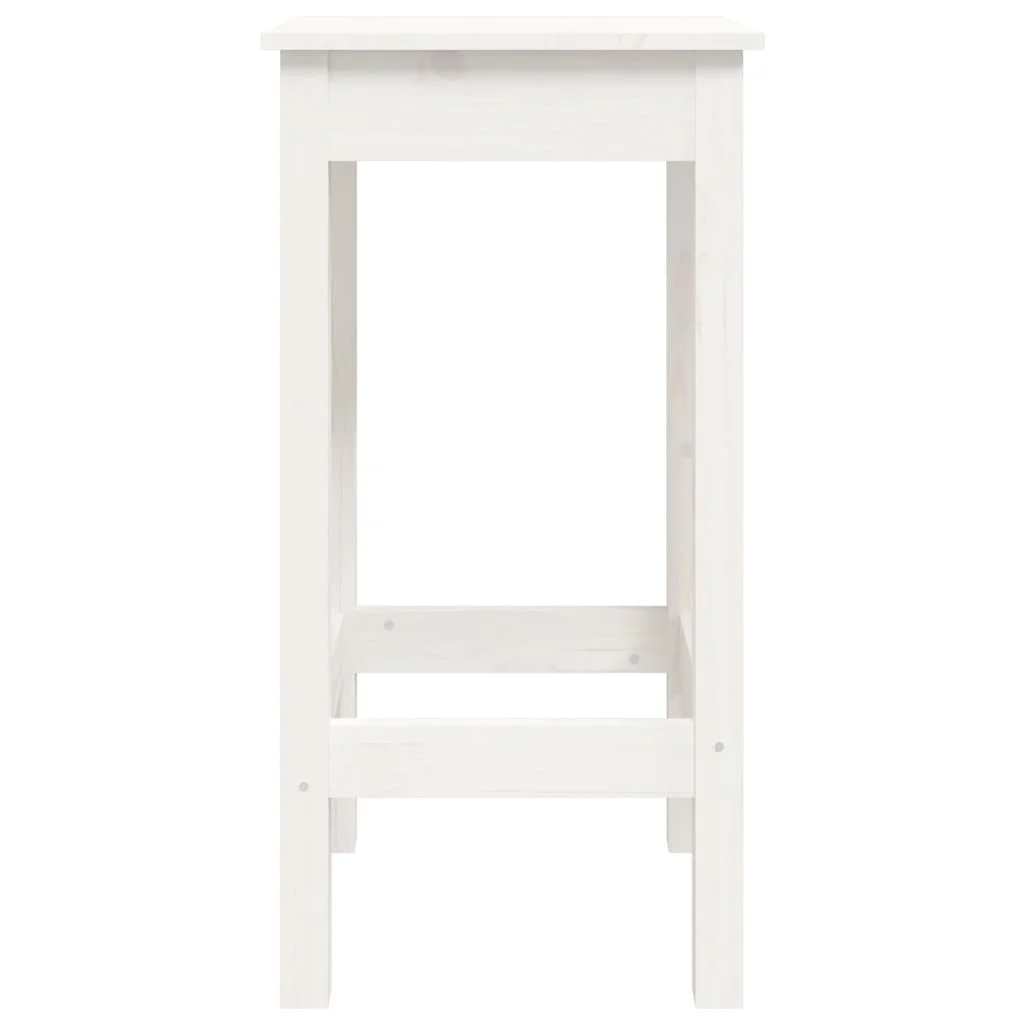 3-dielna barová súprava biela masívna borovica