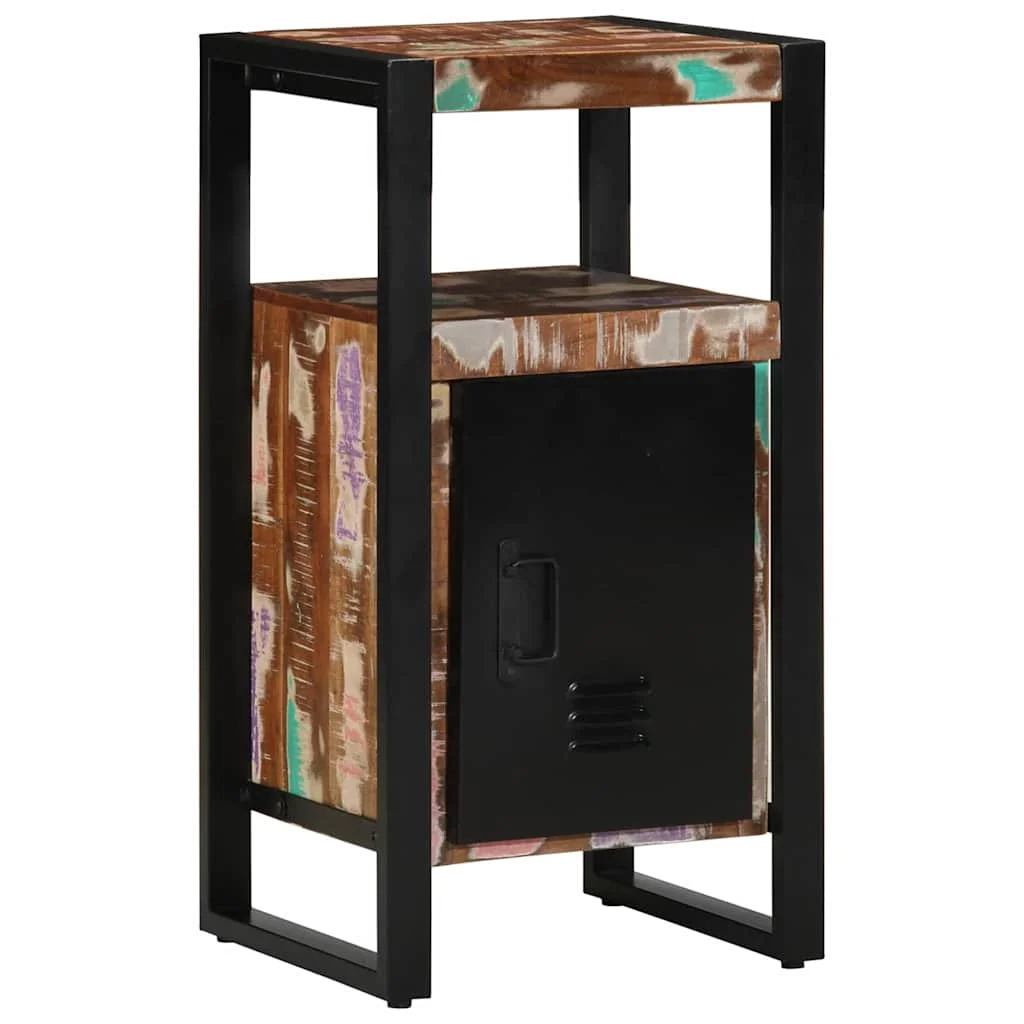 Sada kúpeľňového nábytku s dverami 3 pcs Masívne obnovené drevo