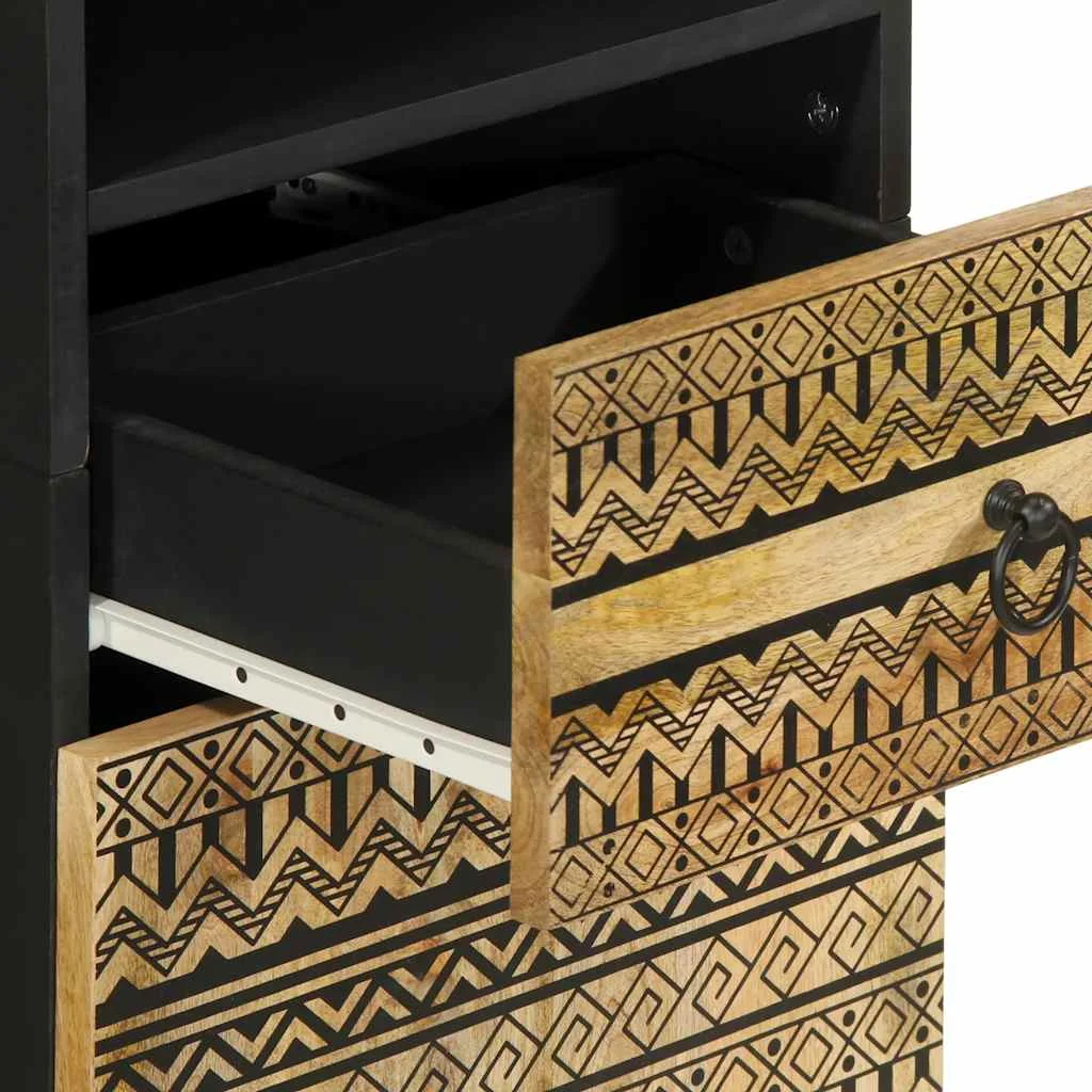 3-dielna súprava kúpeľňového nábytku mangovníkové drevo