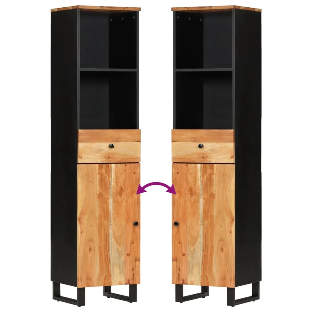 Kúpeľňová skrinka 38x33x160 cm masívne akáciové drevo