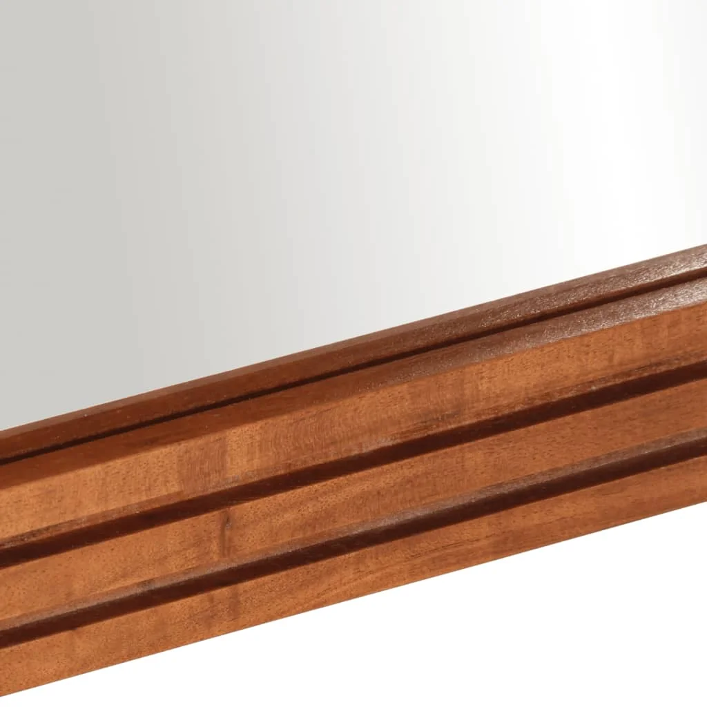 Zrkadlo do kúpeľne 50x70 cm, akáciový masív a sklo