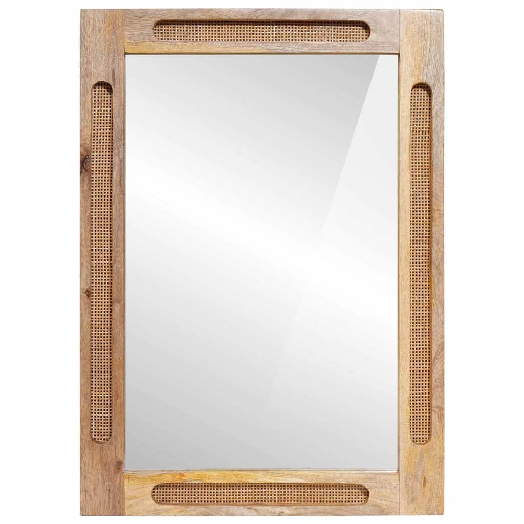 Kúpeľňové zrkadlo Hnedá 50 x 70 x 3 cm Masívne mango drevo